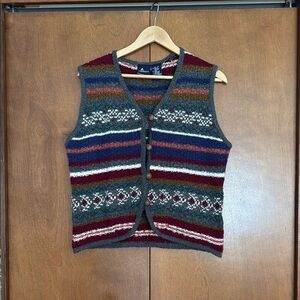 Striped Wool Blend Vest